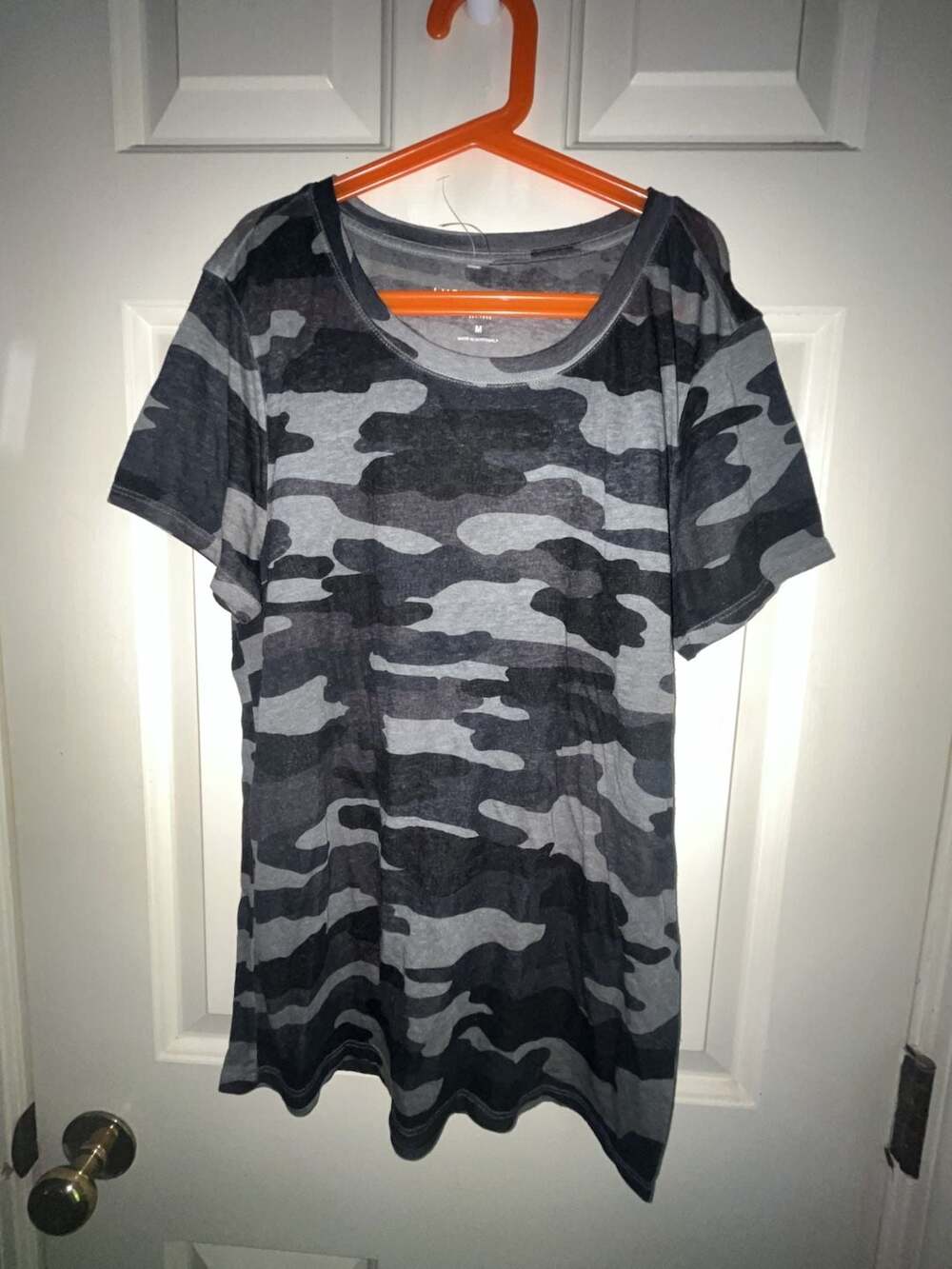 Lucky Brand Gray Camouflage Slub-Knit Short Sleeve T-Shirt